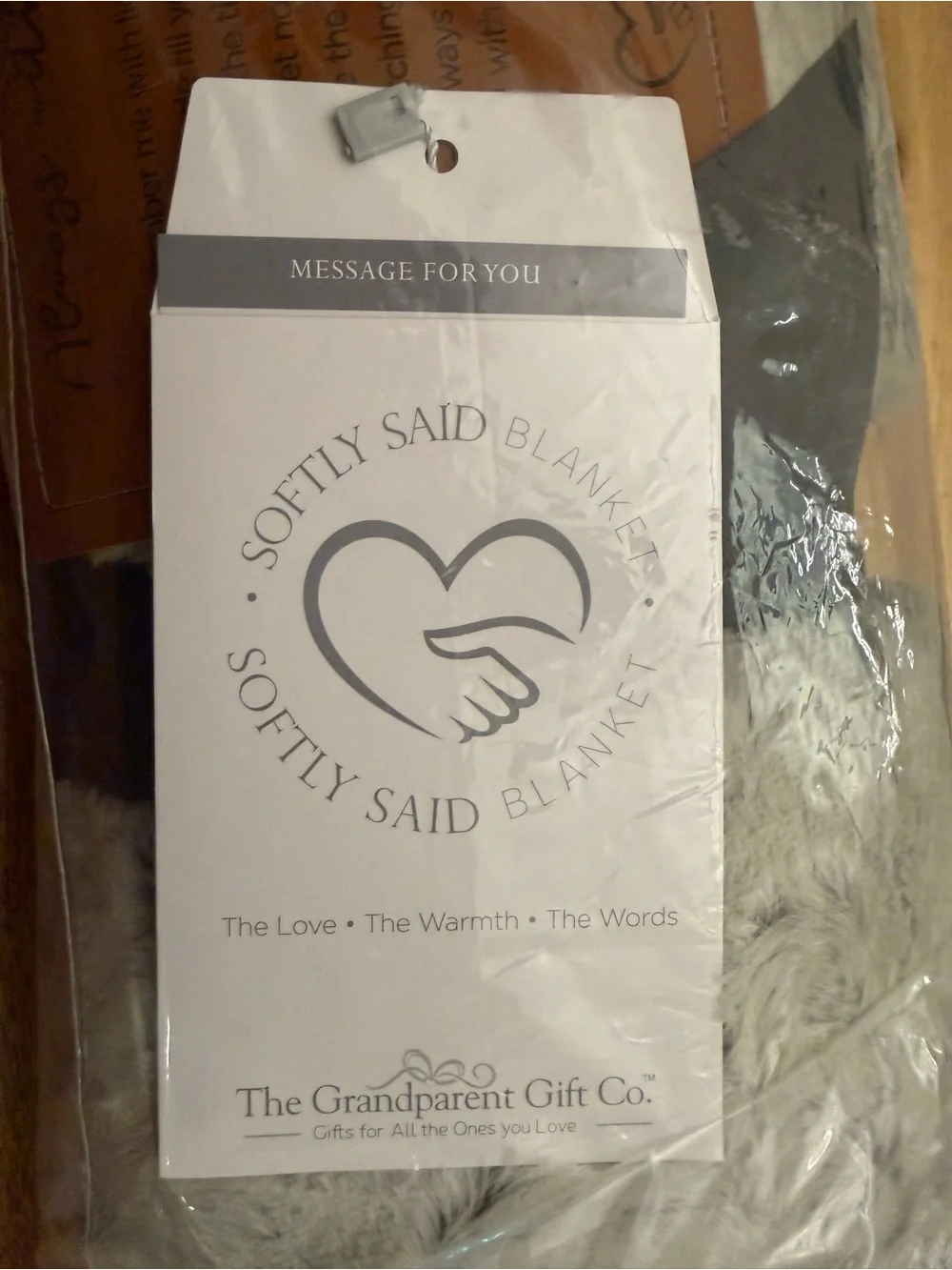 Softly Said Plush Throw Blanket in Gray -